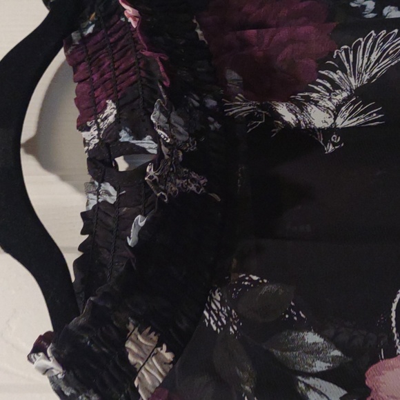 Torrid black floral chiffon top - Picture 2 of 4
